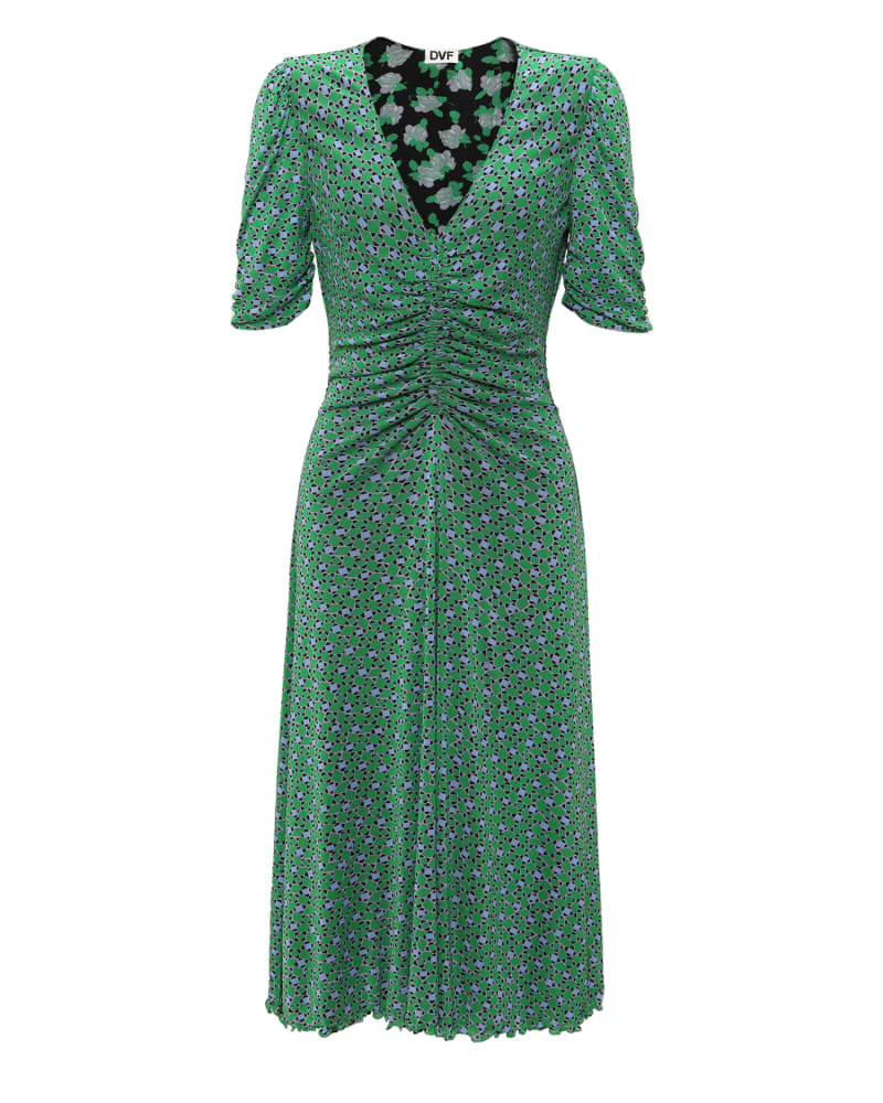 Front of a size XXL DVF KOREN REVERSIBLE DRESS in NAVY by Diane von Furstenberg. | dia_product_style_image_id:314638